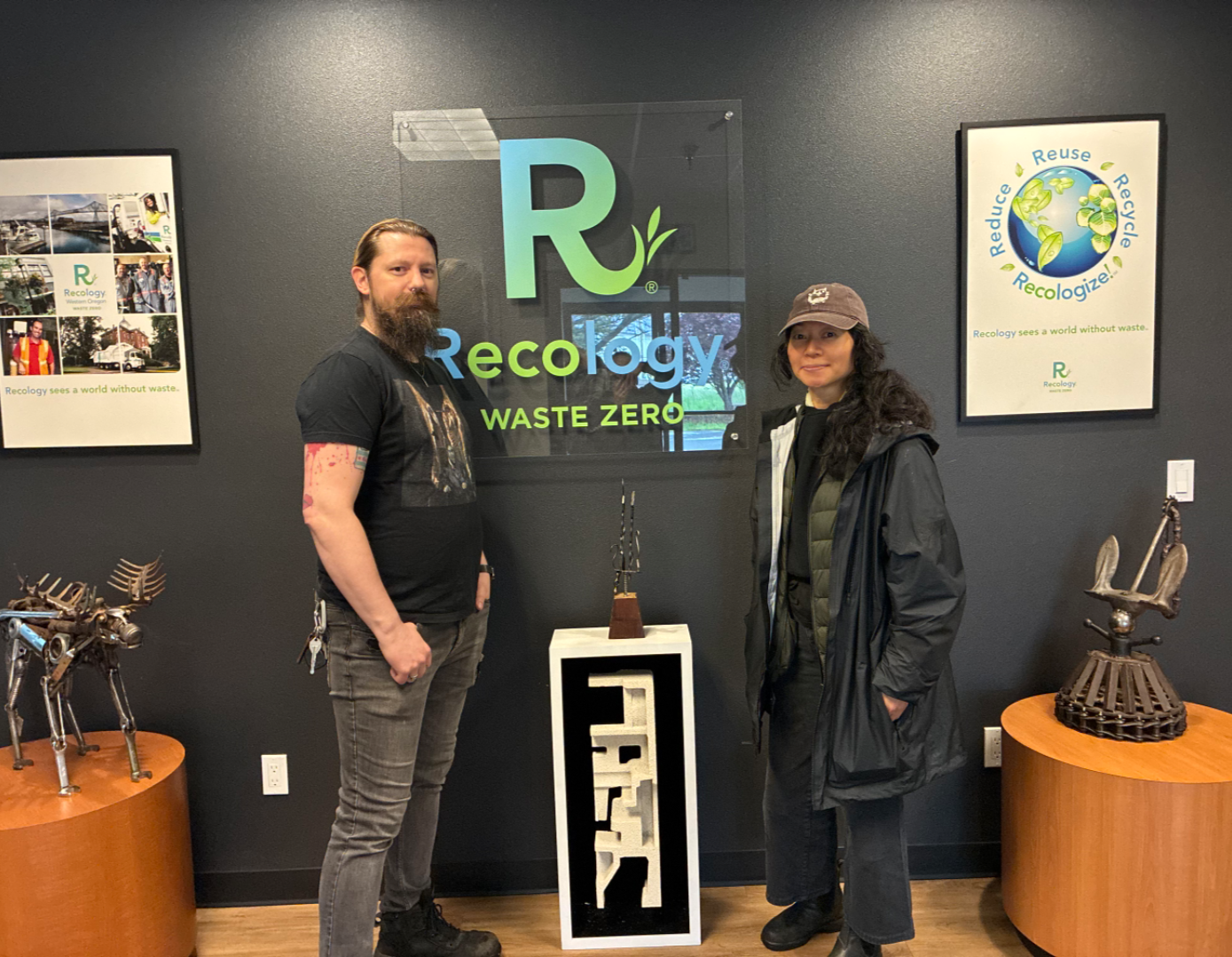 Rowan and Hirose at Recology in Warrenton