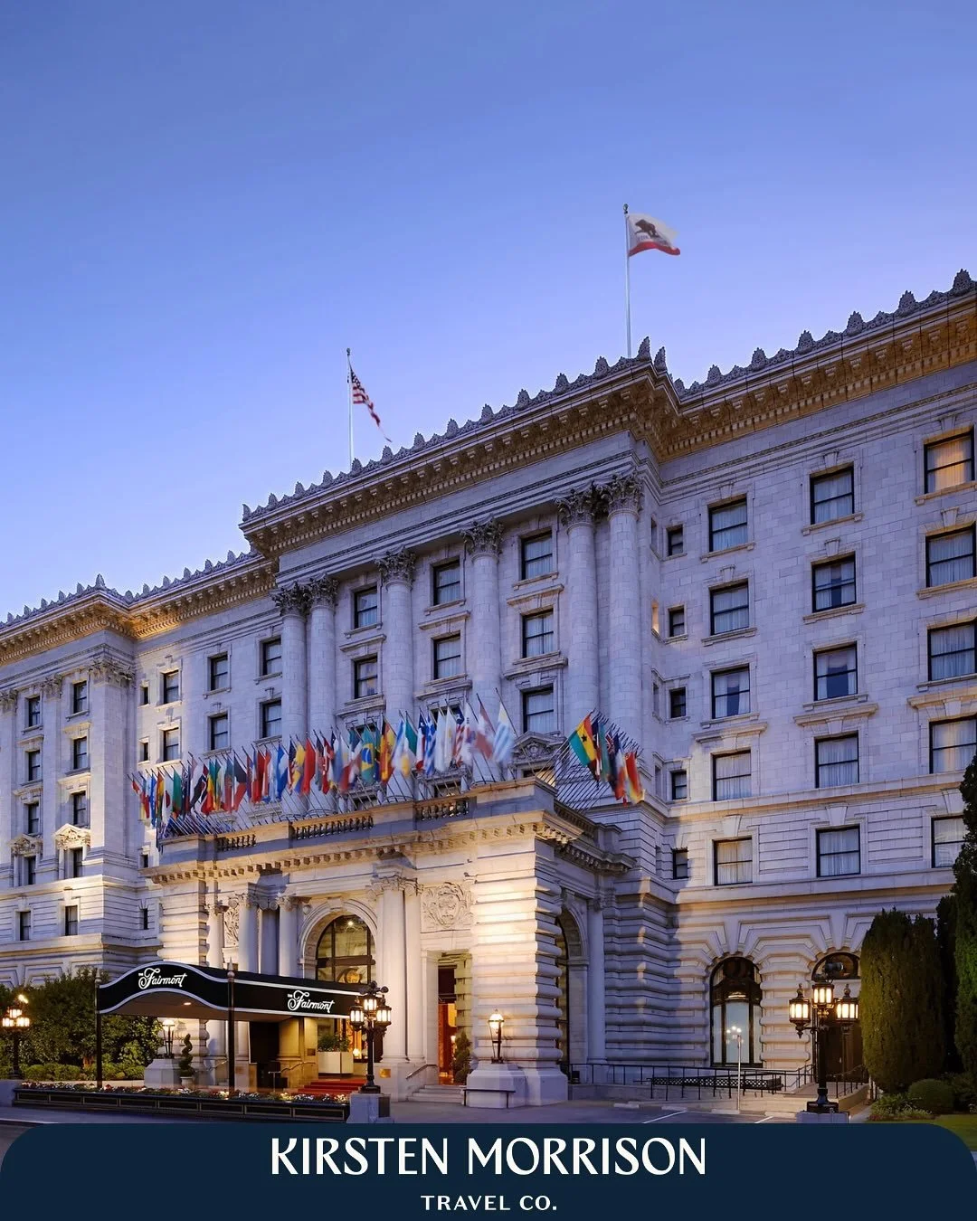 The bay views from this iconic property on Nob Hill are dreamy. Even better with a complimentary upgrade! As a Preferred Partner, our clients always enjoy extra love including food/beverage credit, complimentary breakfast, flexible arrival/departure,