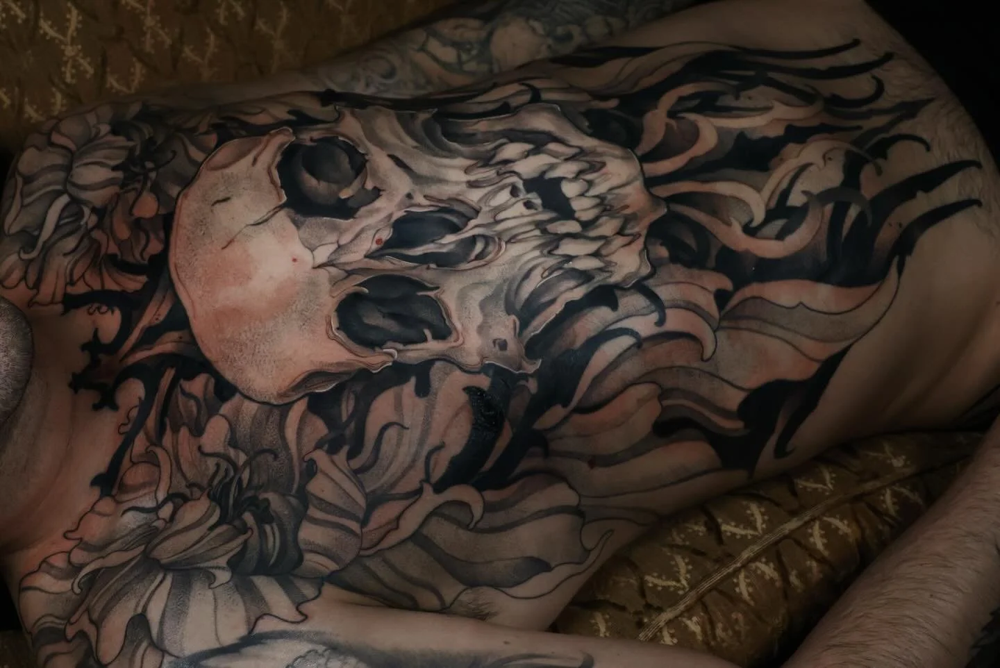 What began as a vision and now seeing it realized brings a deep, genuine joy. Thank you for your trust, patience, and strength in seeing it through to the very end. 

I will always be drawn to the blackwork &amp; ornamental styles of tattooing. I wou