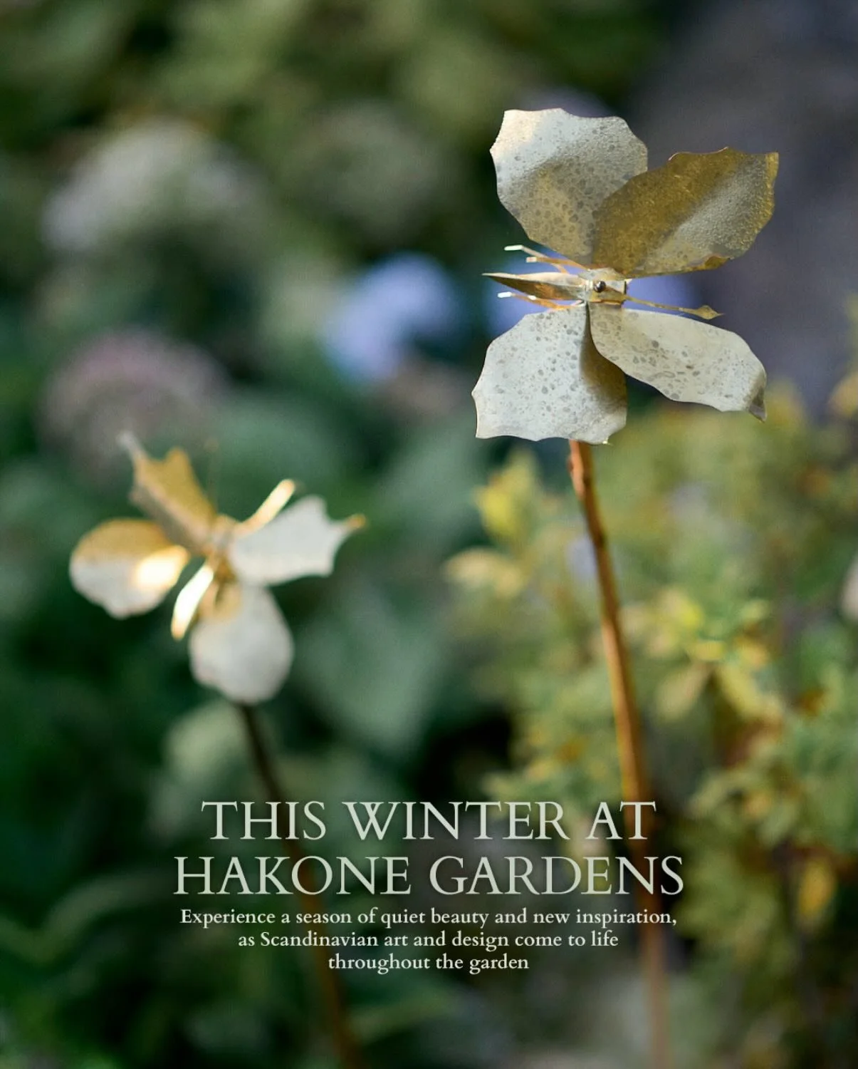 Starten p&aring; 2026 bliver endnu en udstilling i Japan i t&aelig;t samarbejde med @nicolaibergmann 

I Nicolai Bergmann Hakone Gardens bliver mine insekter - klippet i messing, integreret i den smukt anlagte have. 
Jeg bes&oslash;gte haven i forbin