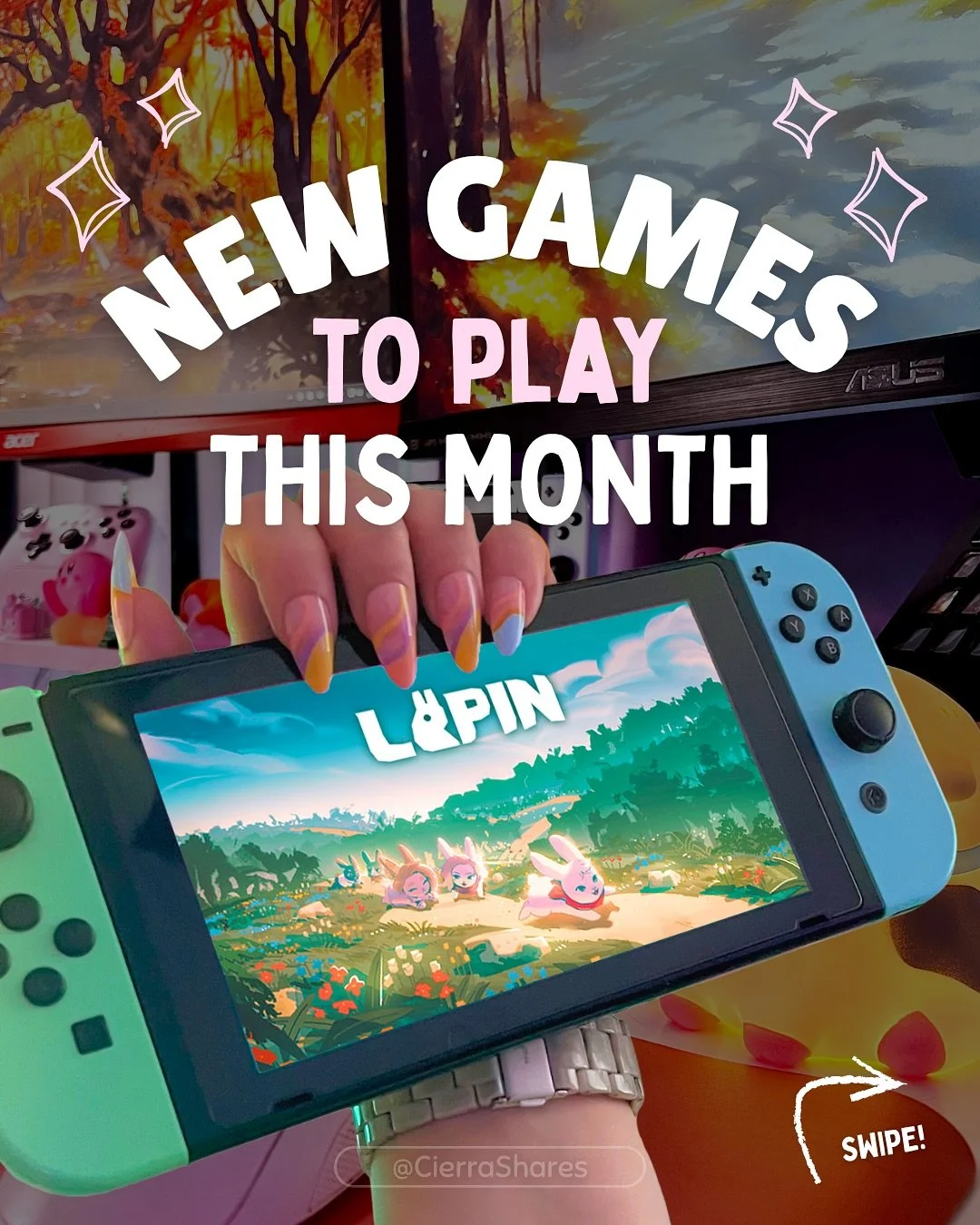 New games to add to your wishlist! 🎮✨
Swipe through for 5 indie games that just dropped (or are dropping soon):

☕ Cats &amp; Cups - Be a barista serving the cutest cat customers 
🐰 Lapin - Story-rich precision platforming with brave bunnies (just 