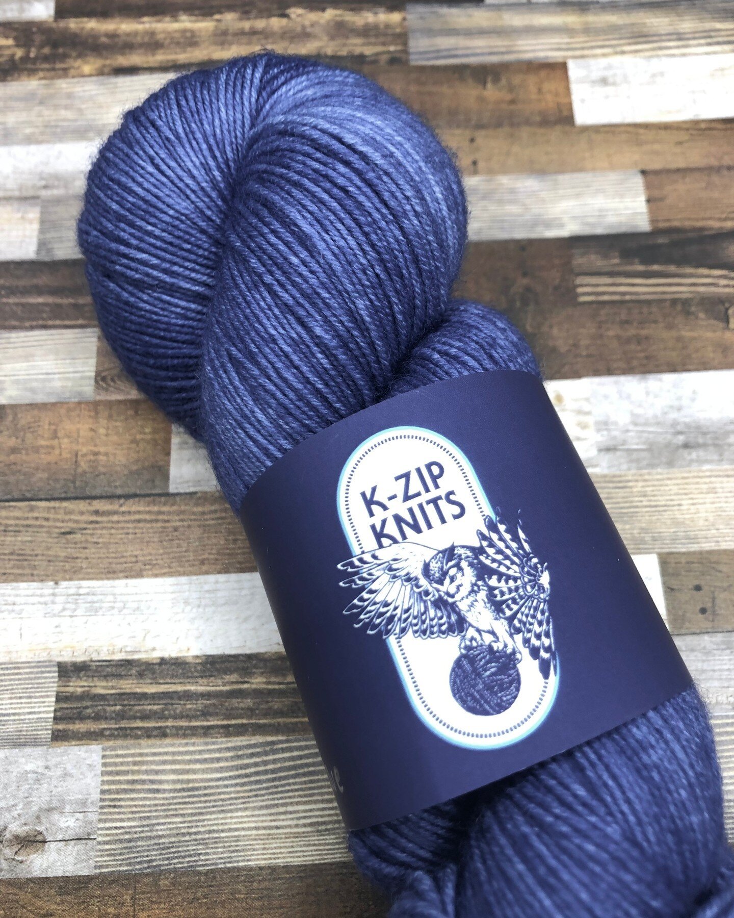 Feeling those midnight vibes? Cozy up to this deep, dark blue colourway in our popular merino and nylon blend. This is sure to soothe your soul. 🧶

Midnight Blue
Garibaldi Fingering 
80/20 Merino &amp; Nylon

#KzipKnits #HandDyedYarn #HandPainted #K