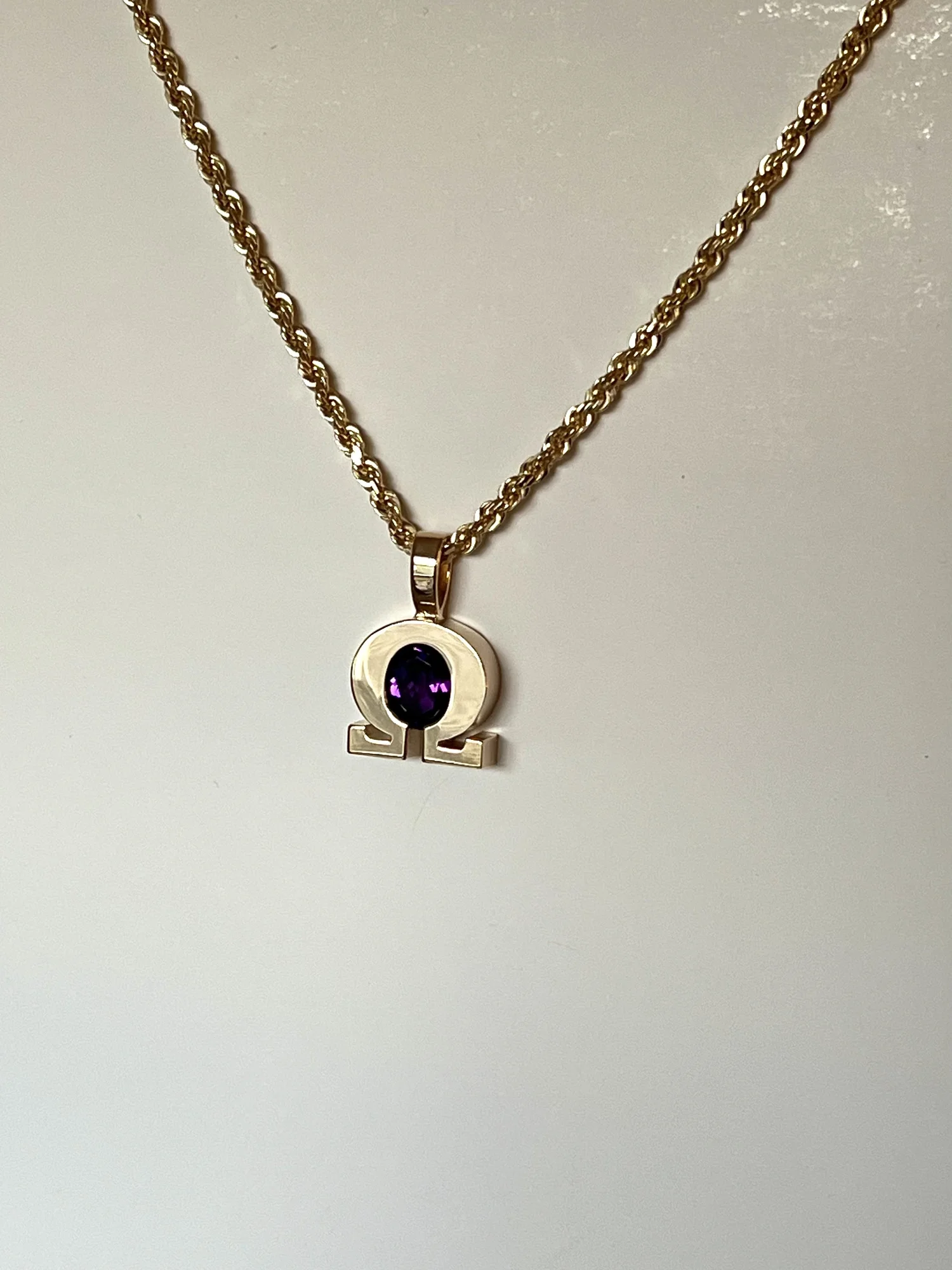 Omega Psi Phi "Omega" Pendant — Fourteen Karat Plus, Inc.