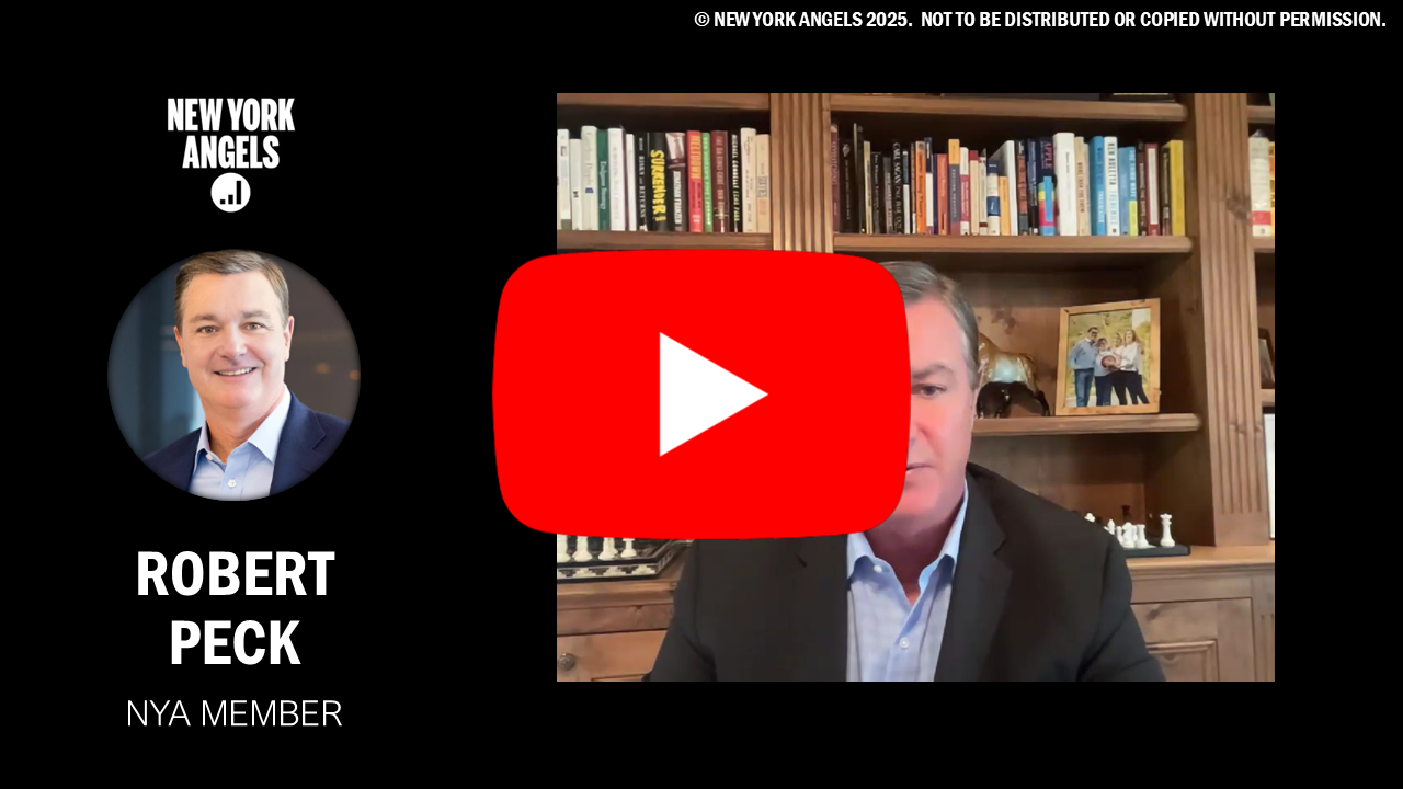 ROBERT PECK, CFA ‒ NYA MEMBER SPOTLIGHT