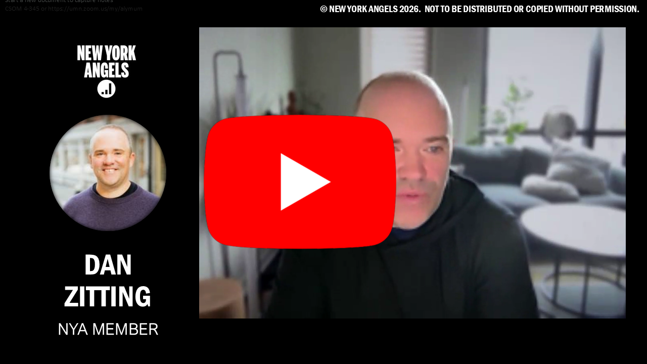 DAN ZITTING ‒ NYA MEMBER SPOTLIGHT