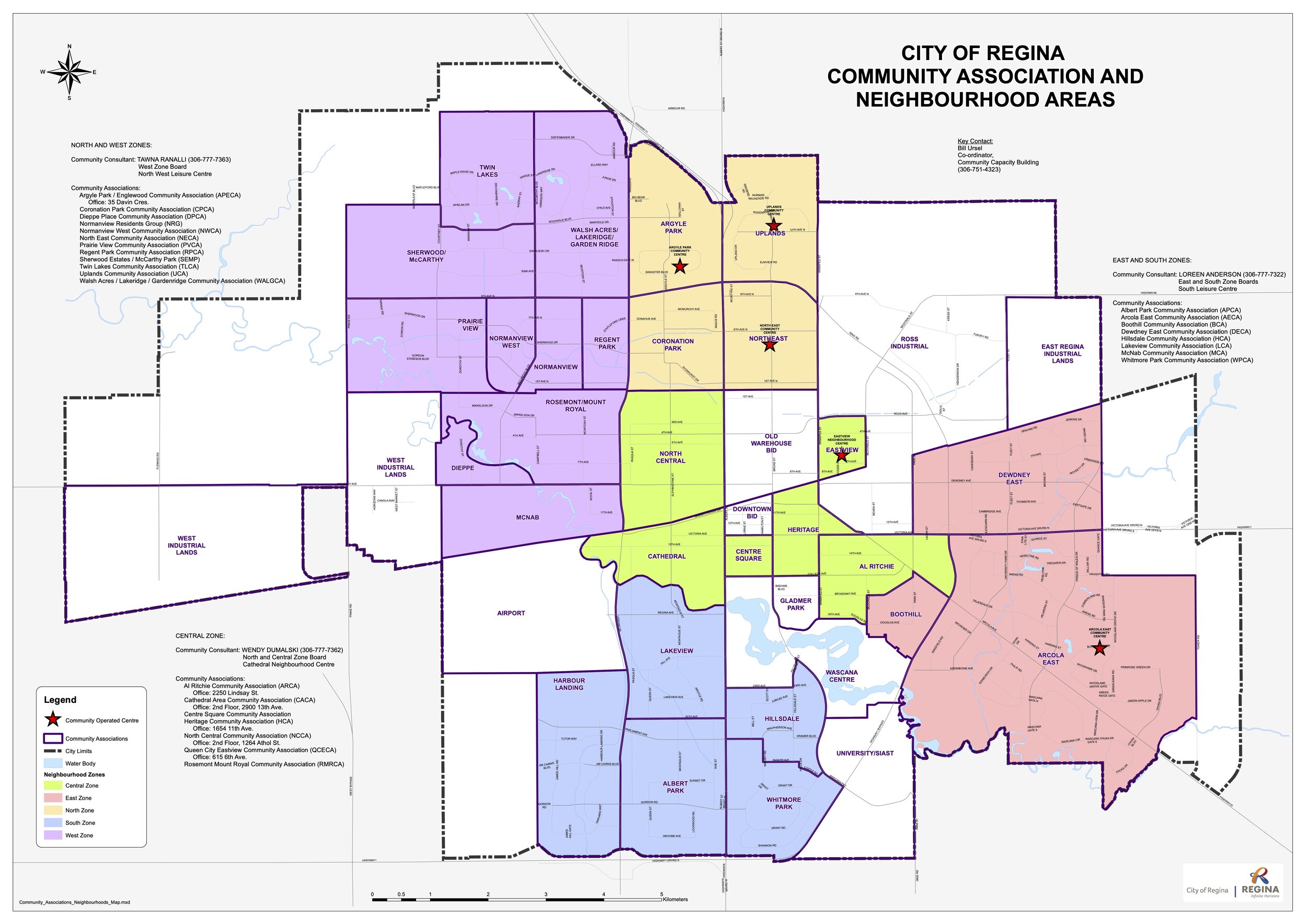 City of Regina map with Normanview West Community Association boundaries