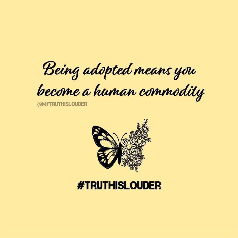 We are all conditioned to see adoption in the best of the child
🦋
As National Human Trafficking Awareness Month ends, we point to where it begins: with the commodification of a human life. It is &ldquo;the act or fact of turning something into an it