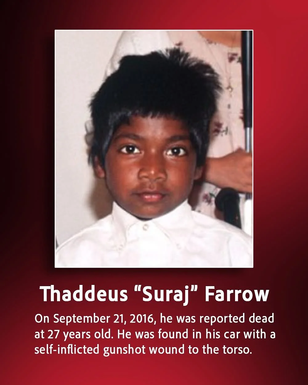 On the anniversary of Thaddeus&rsquo; death, I invite you to join me to honor his life and memory. The truth of what happened to him should be known. Let&rsquo;s do that for him.