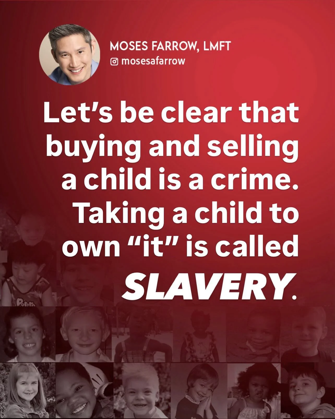 We have to get beyond questioning the definitions and ethical debates of these crimes. Children are being killed in their placements by their placement providers. Call out these crimes and put a stop to them.