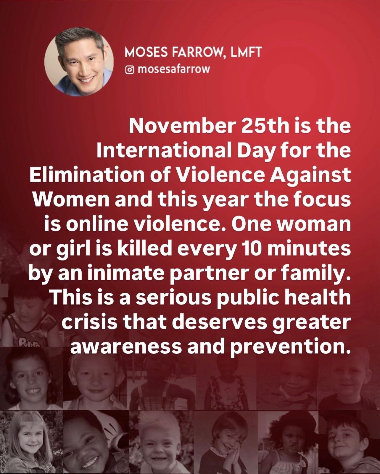 Violence against women must stop. I stand in allyship and solidarity with women and mothers targeted by the human trafficking industry. We must continue to dismantle the propaganda and false narratives as well as prevent the crimes that victimize wom