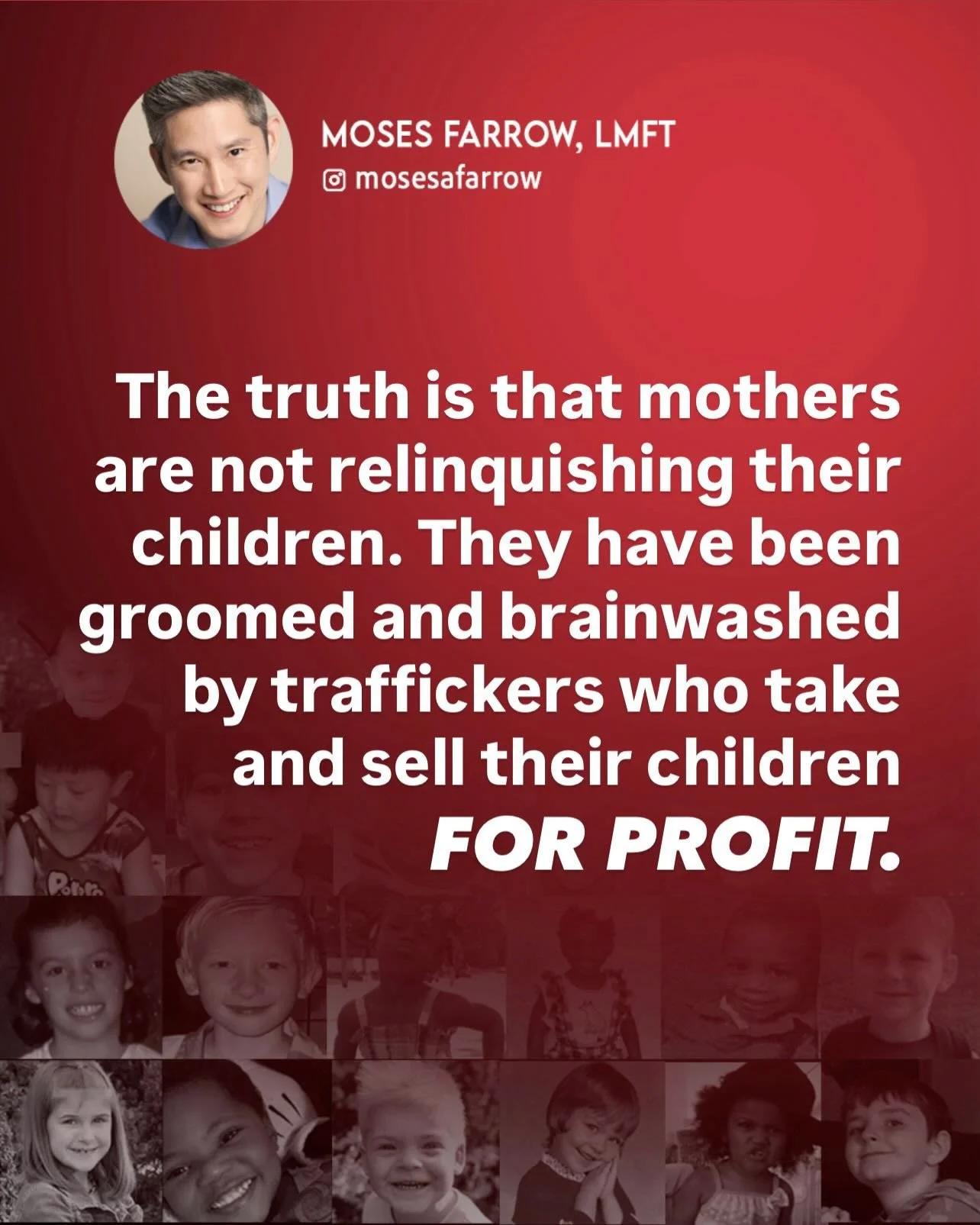 The child supply market is closed. Kids are not for sale. Join the fight and sign the petition to stop promoting child trafficking. 

👉 www.change.org/p/stop-promoting-child-trafficking