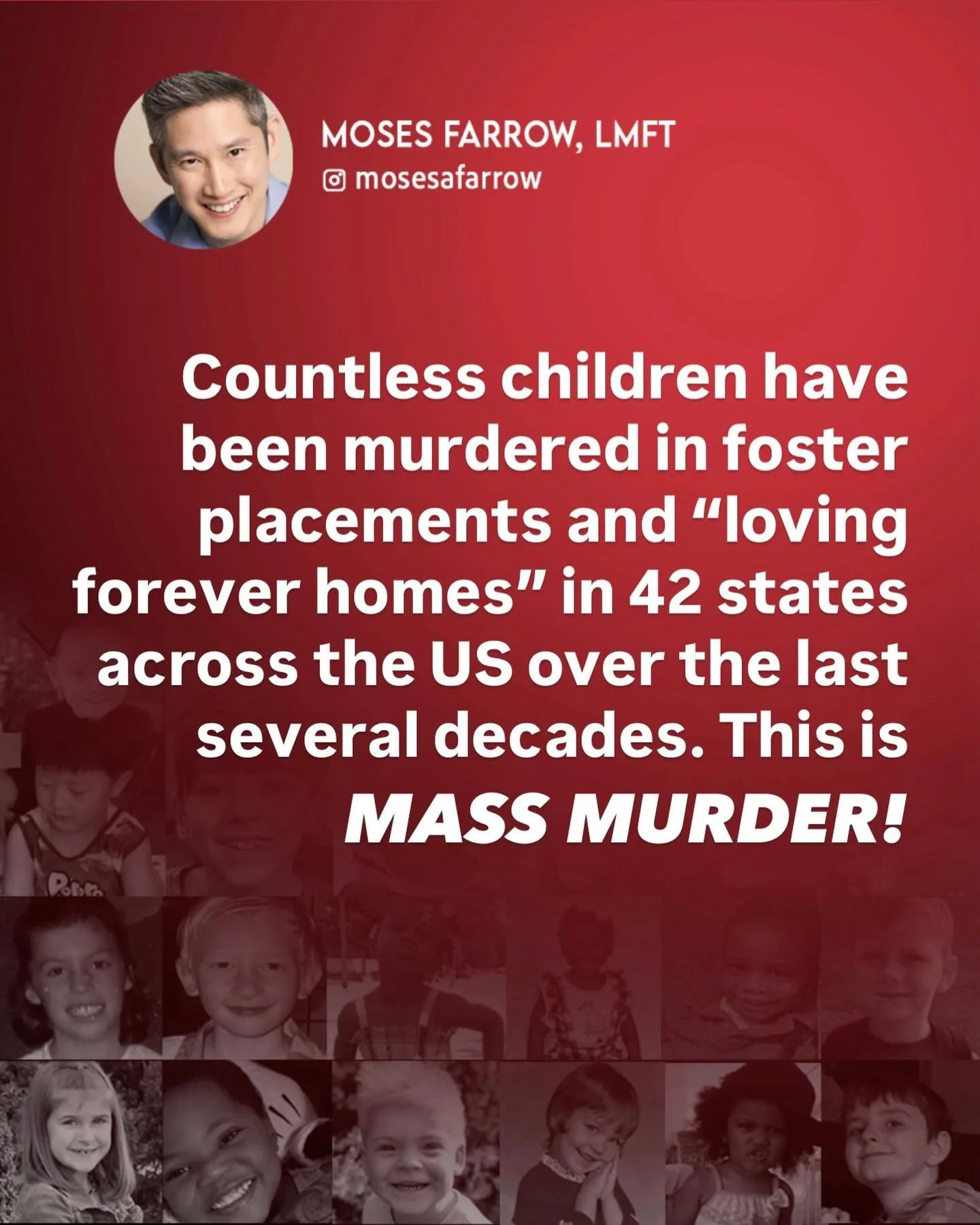 This is a national crisis that needs to be addressed. Here&rsquo;s what you need to know:

1. The human trafficking industry uses adoption propaganda to run a global child supply market.

2. Children and their families are exploited for profit in thi