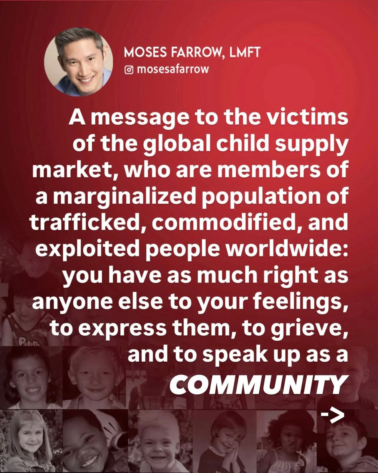 The truth is we are more than a community. We are a global population of millions. We continue to be marginalized, victimized, and minoritized. This is a message to everyone who feels isolated and oppressed. You&rsquo;re not alone.