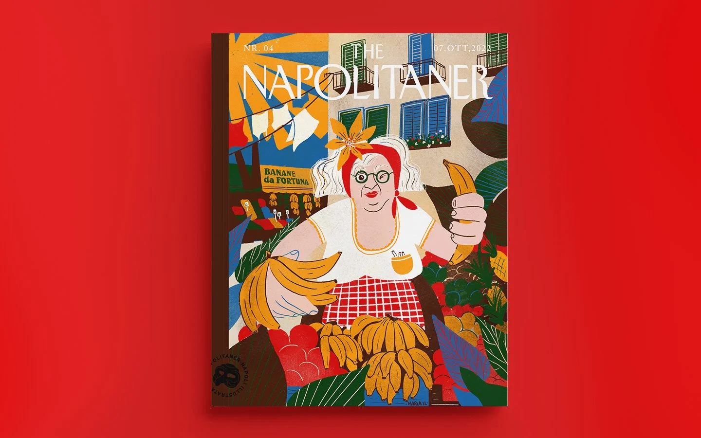 Illustration for The Napolitaner inspired by the Neapolitan street vendor Fortuna delle Banane