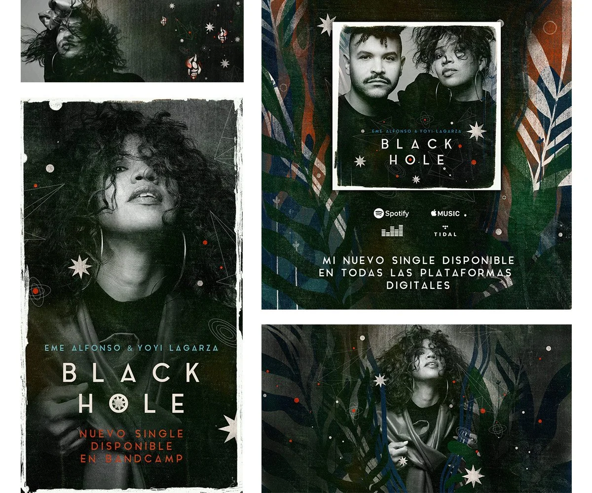 The artwork was expanded into a series of promotional assets, including digital visuals and animated fragments used across social media and streaming platforms.