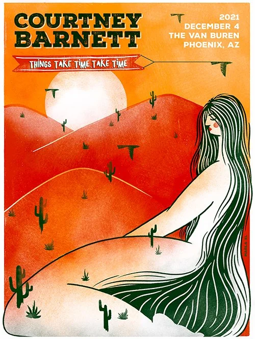 Courtney Barnett tour illustration by Marla XL