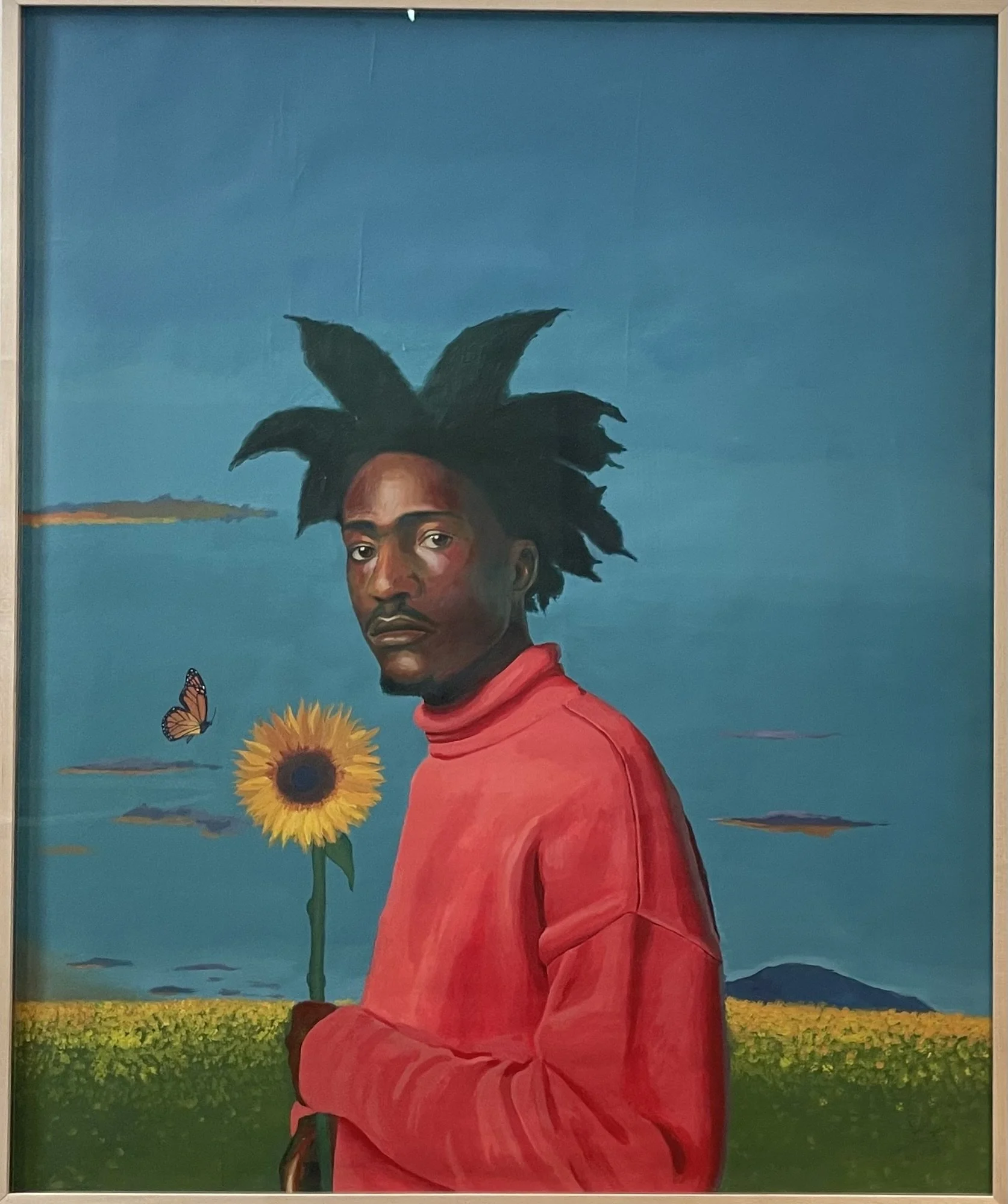 Sihle Bruce Mthembu, The Alchemist, 2022. 53.25 x 44," acrylic and oil on paper