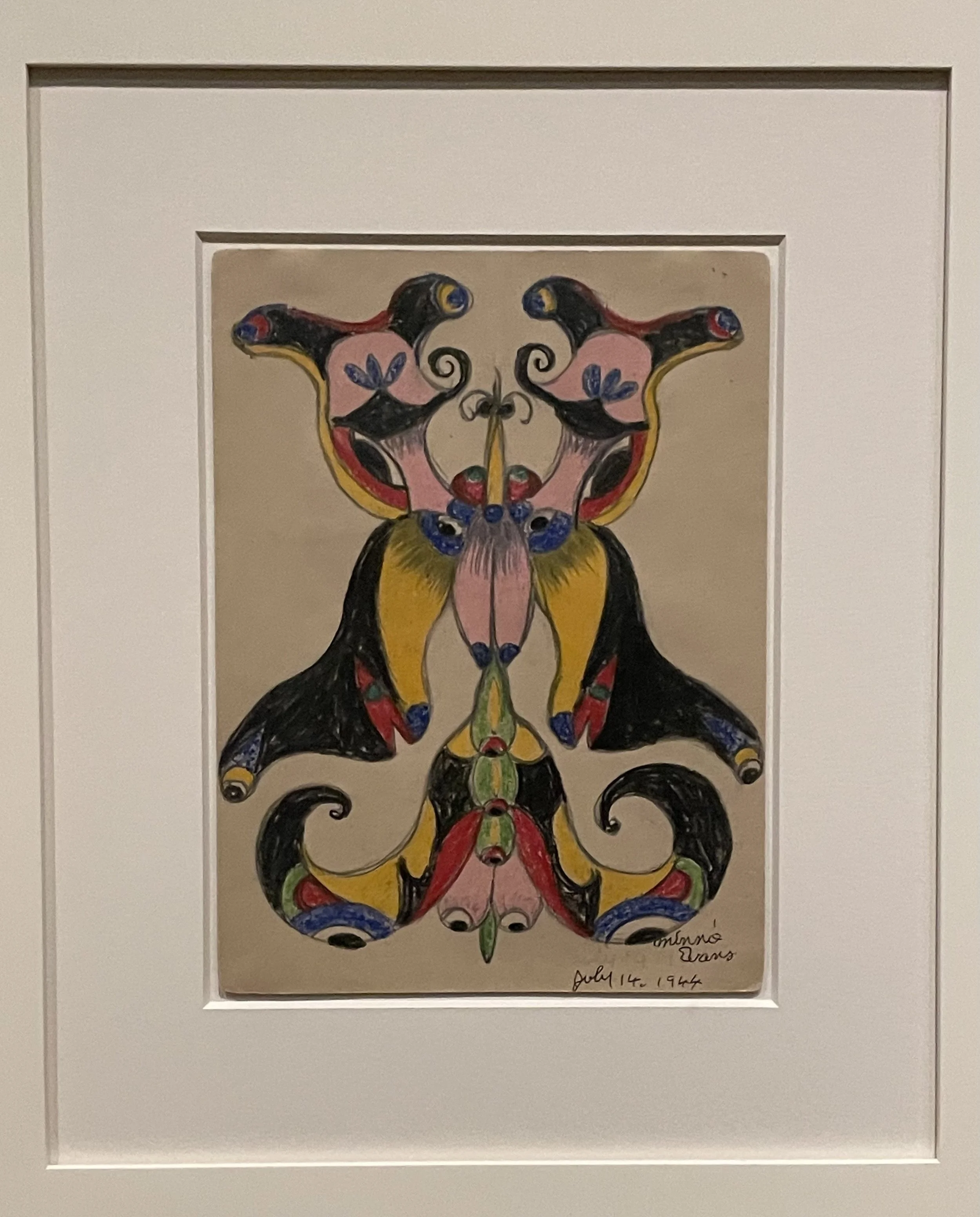 Untitled (Black Insect Form), 1944. Crayon and pencil on paper.