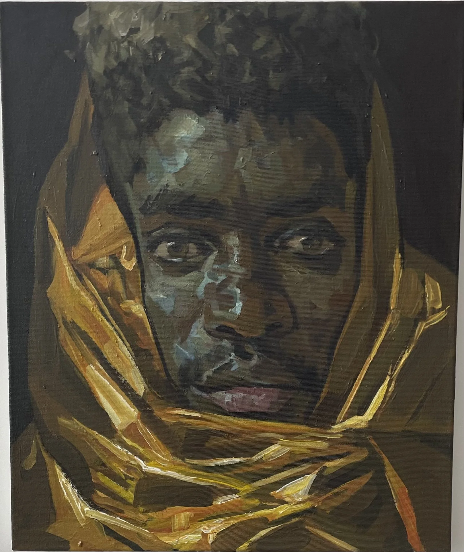 Tewodros Hagos, Journey (17), 2020. 23.75 x 19.75," acrylic on canvas