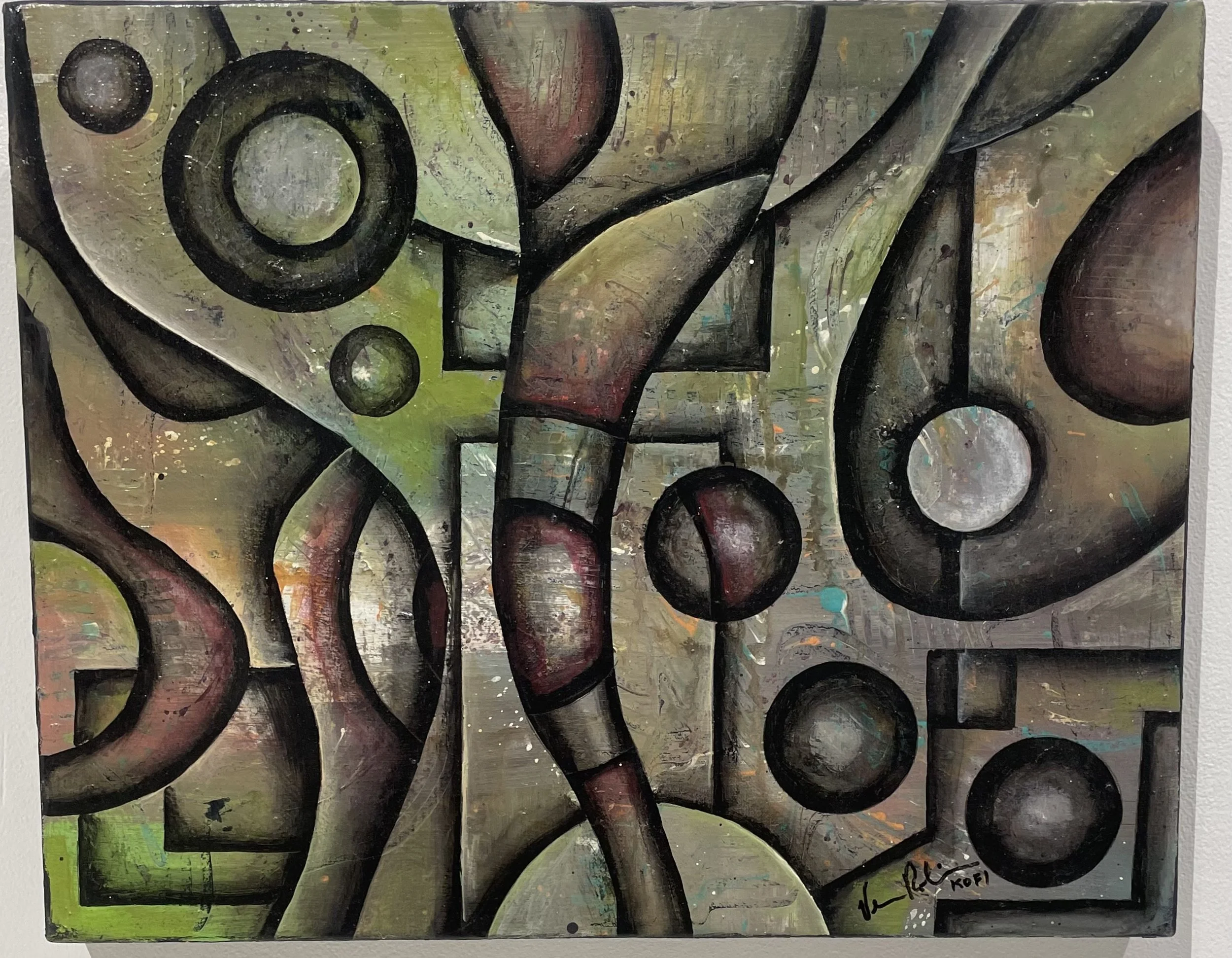 Vernon Robinson, Going in Circles, 2025. Acrylic on canvas.