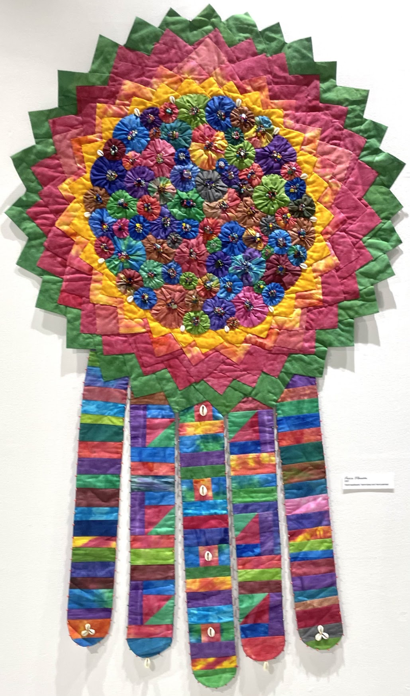 Peace Blossom, 2007. Hand-appliqued, hand-dyed and hand-painted.