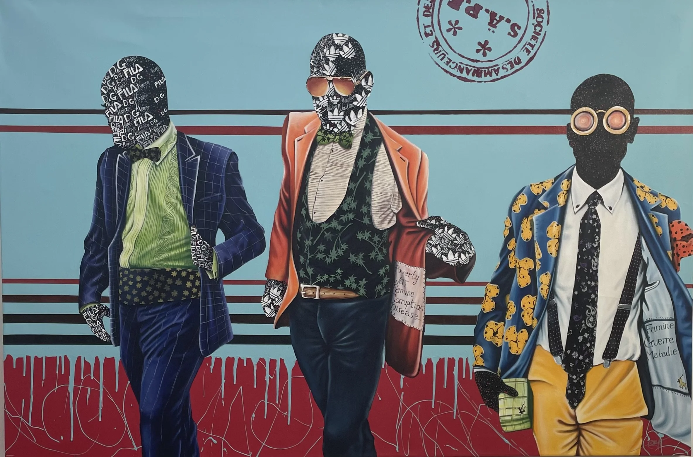 Anjel, Kitoko, 2017. 38.5 x 58," acrylic on canvas