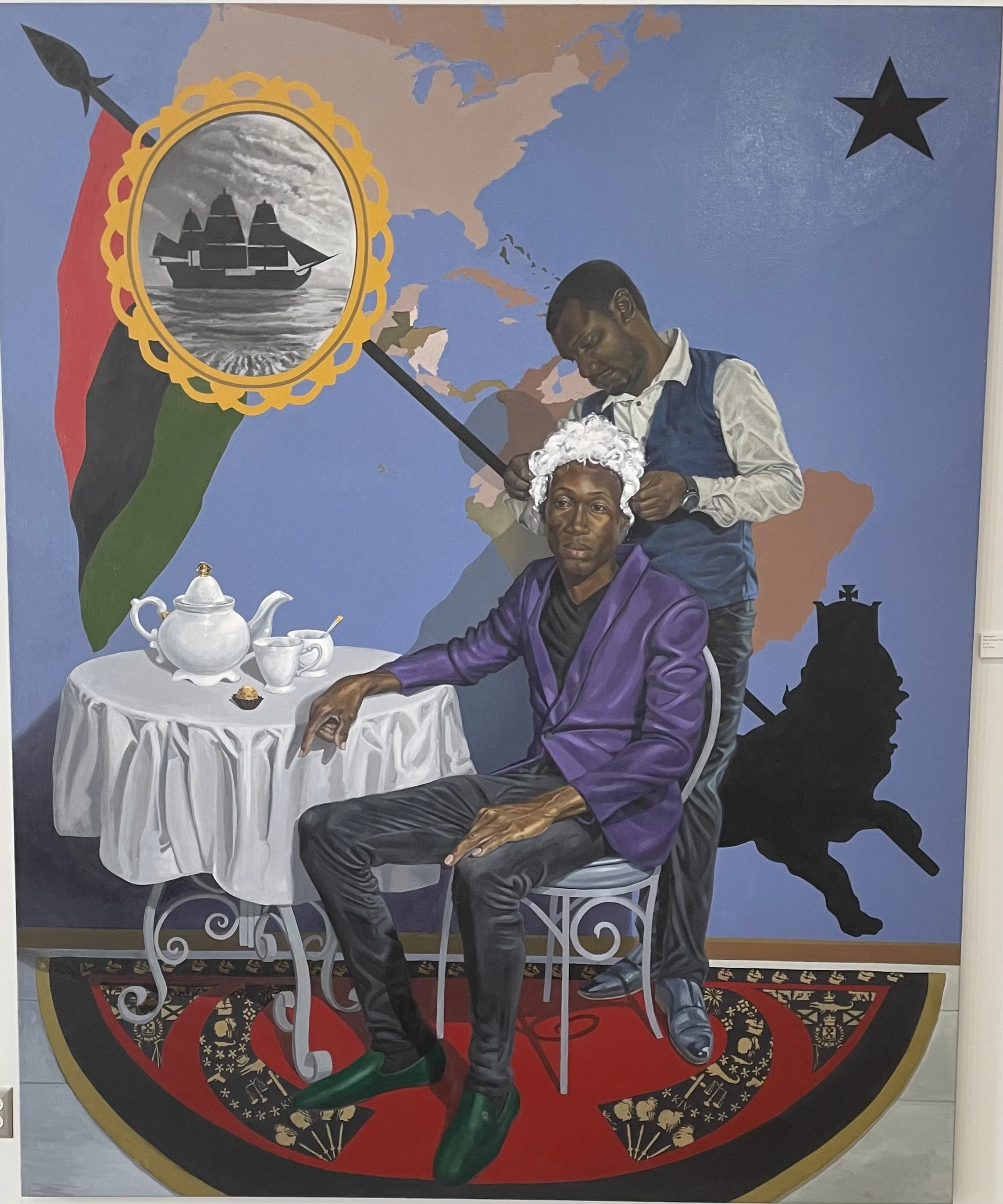 Greg Bailey, Post-Colonial Paraphernalia, 2021. 97 x 80," oil on canvas