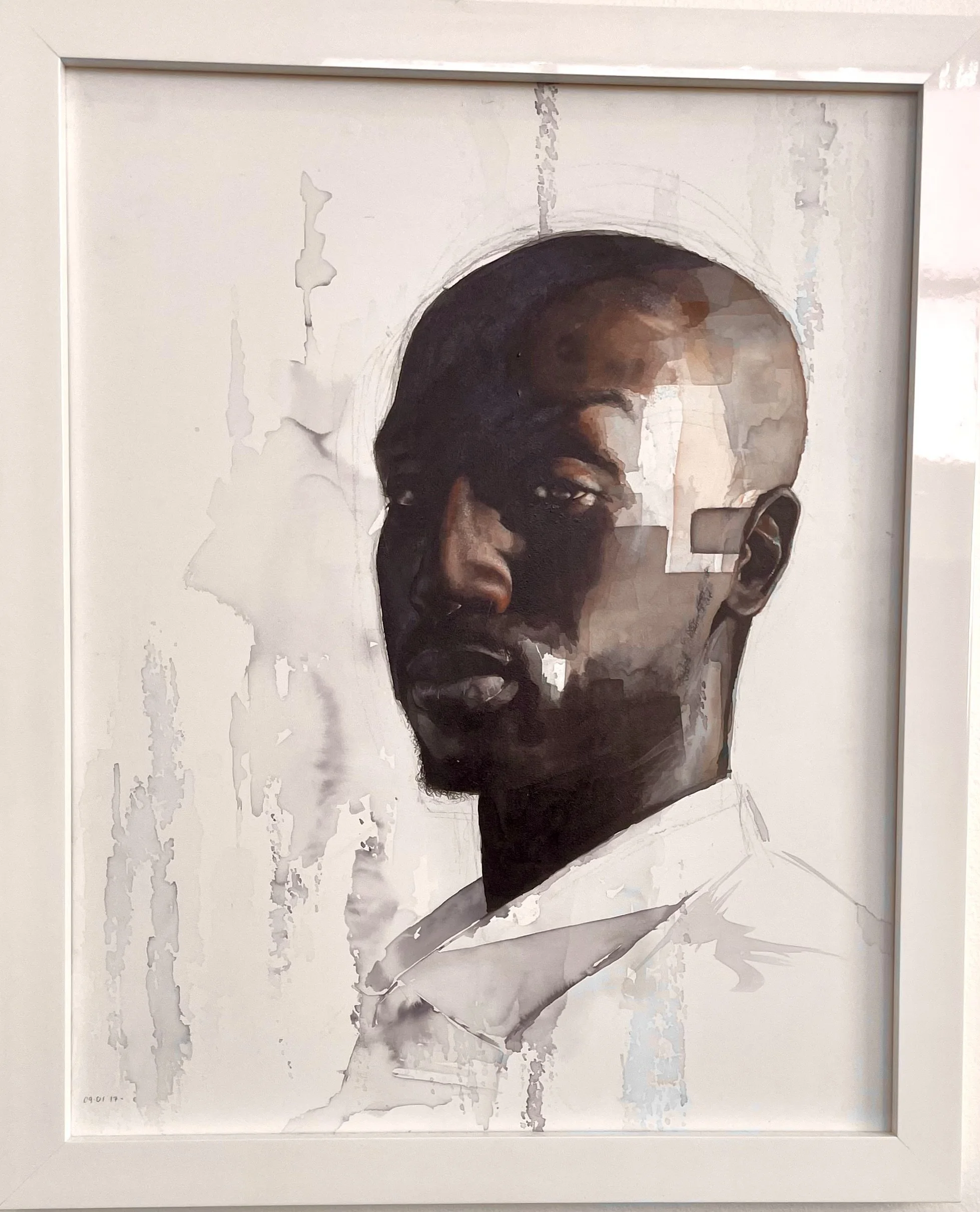 Louise Mandumbwa, The Sun Loved You More, 2016. 20 x 16," acrylic on gesso board