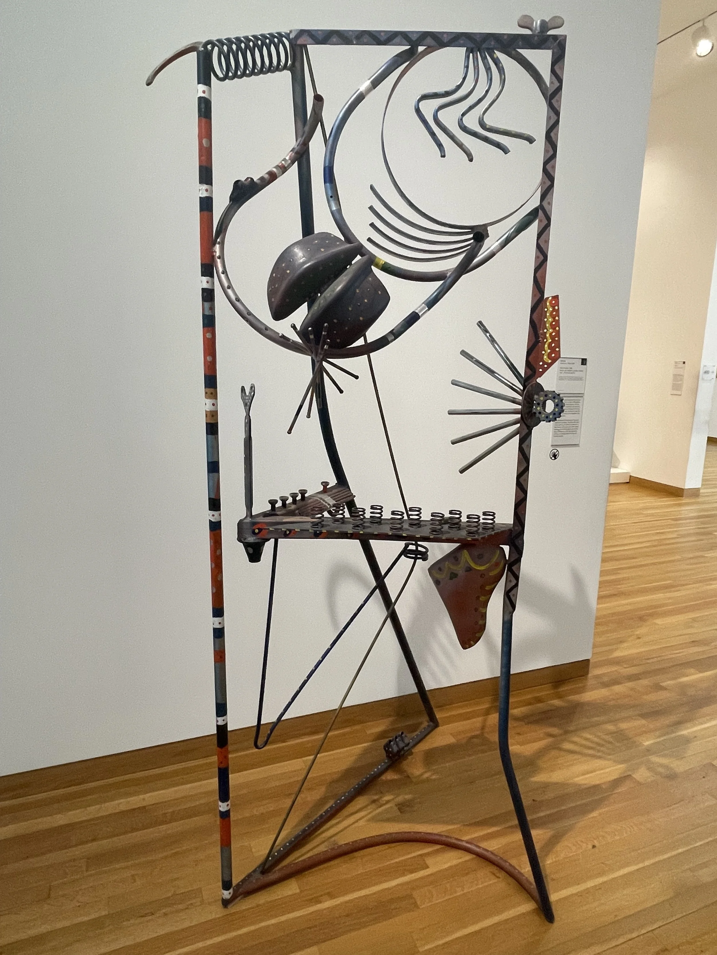 Ed Love, Nia's Parable.1986. Acrylic, gel medium, primer, welded steel and found objects.