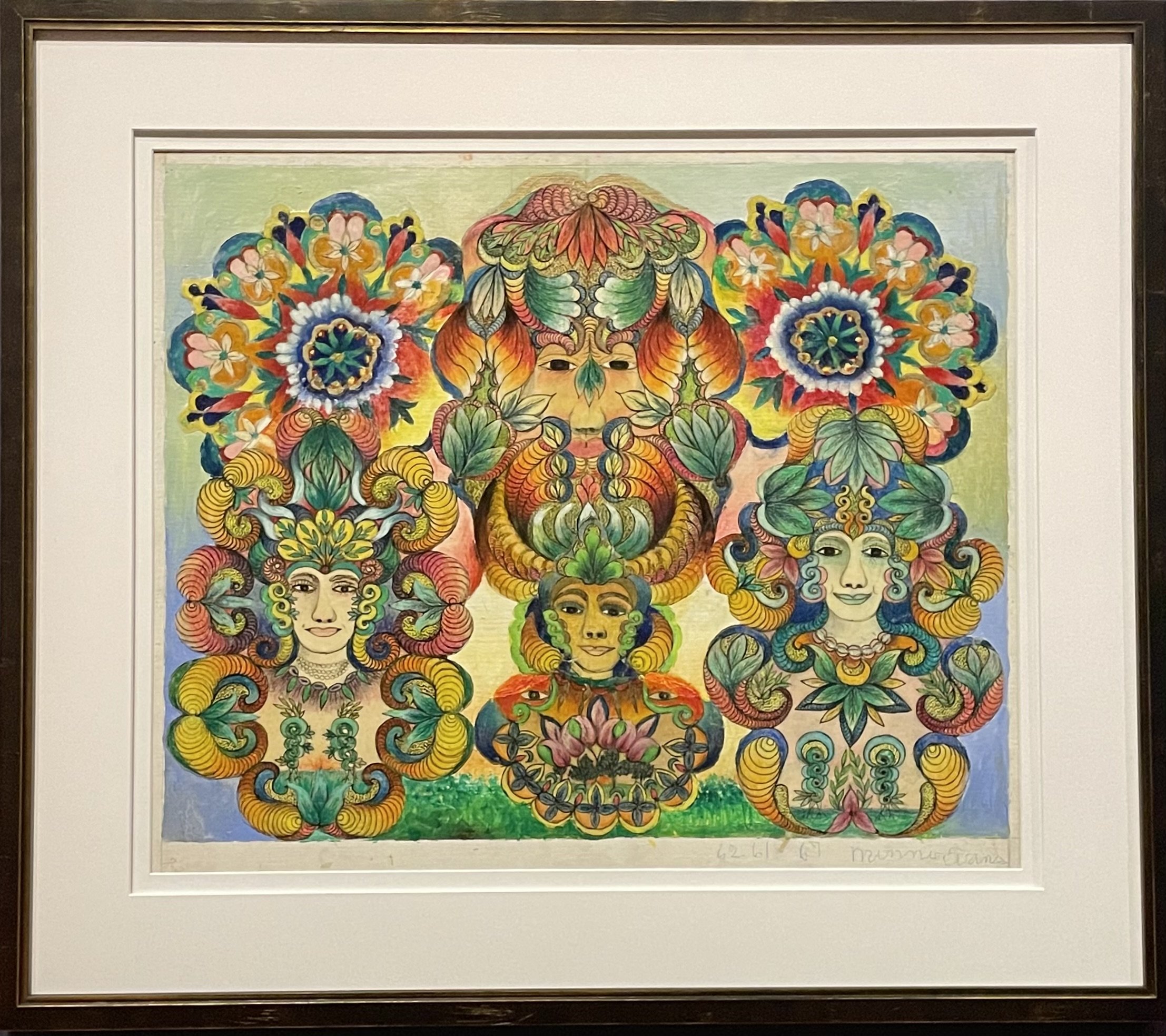 Untitled (Four Figures Collage), 1961-1967. Oil, crayon and pencil on paper and canvas.