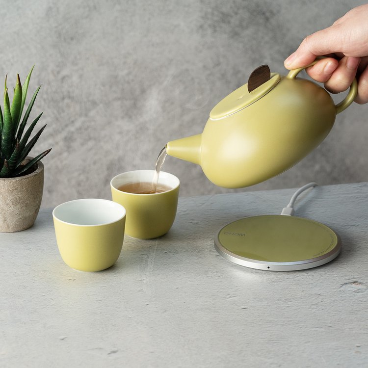 Leiph Self Heating Teapot Set - Classic Olive — OHOM