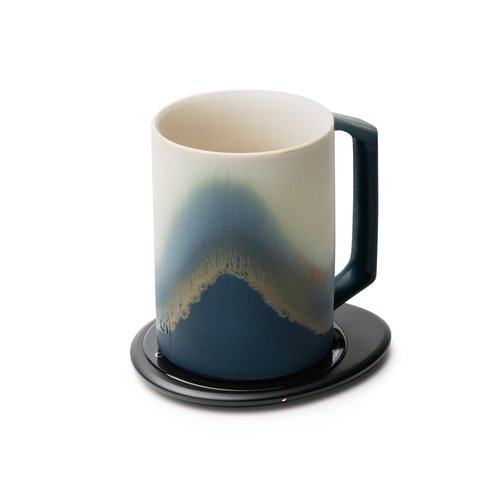 UI Mug Artist Self-heating Ceramic Mug & Charger Set - Iron Noir