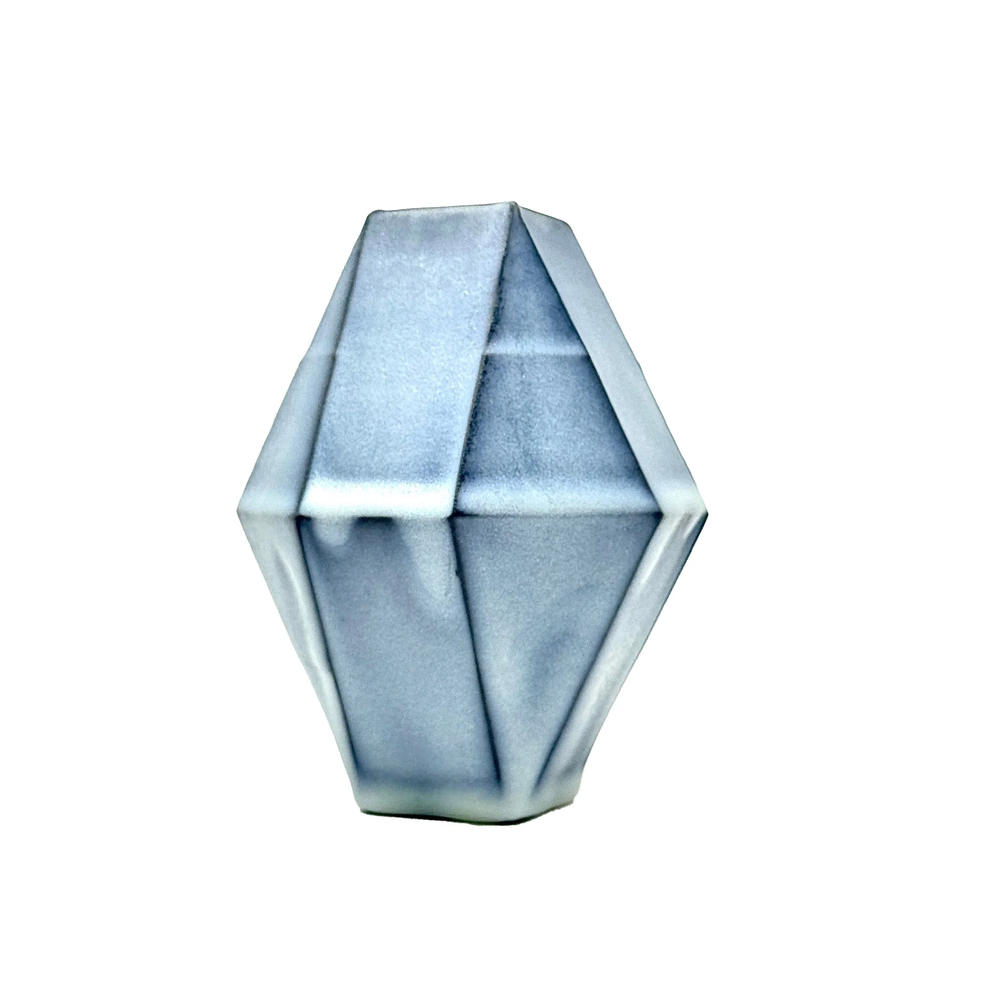 Daniel Garver, Diamond Vessel, Slipcast Black Porcelain, 5.5" x 4" x 4", Retail Value $125