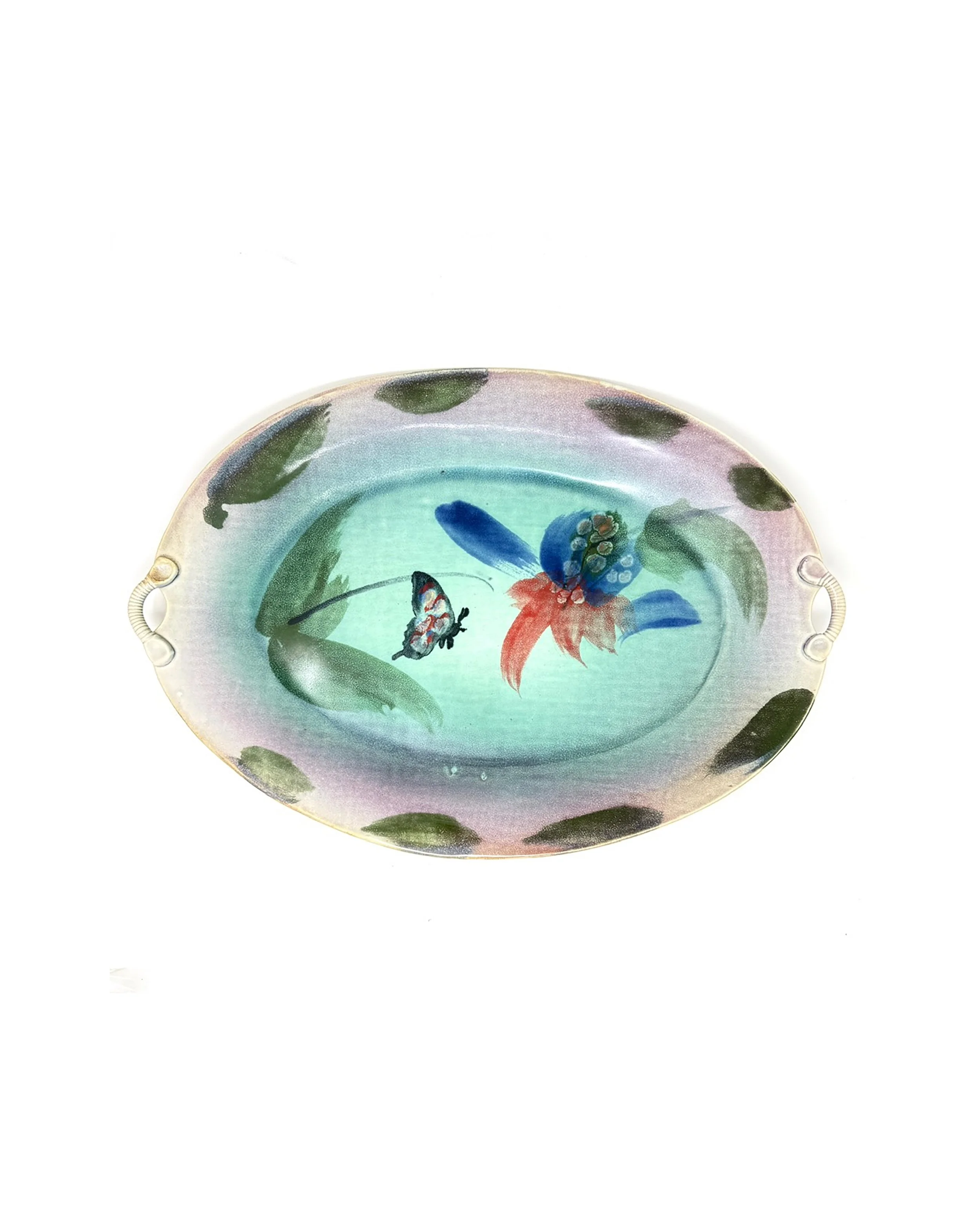 David Ross • Early Morning Butterfly Platter
• Hand-built stoneware • 
21.5” x 15” x 2” • 
$175 value