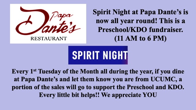 Papa Dante's Spirit Night Year Round Spring 2026.gif