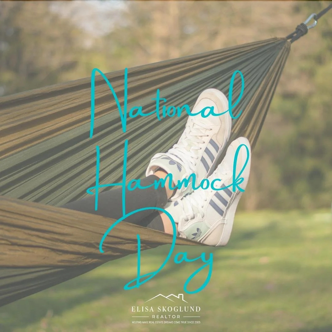 National Hammock Day is celebrated every year on July 22 to commemorate the universal symbol for relaxation.  How are you relaxing today?
.
.
.
.
#ElisaSkoglund #ElisaSkoglundRealEstate #Windermere #Realtor #NationalHammockDay