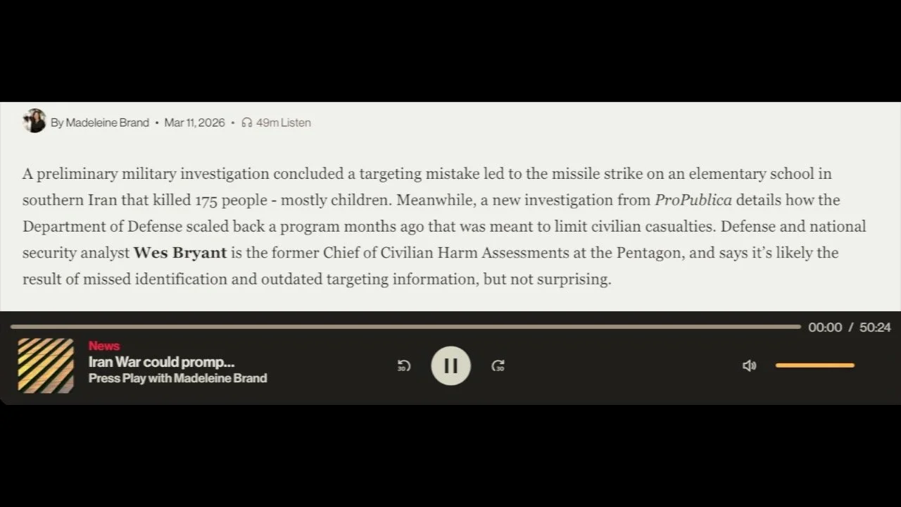 In Depth: Iran School Strike | Wes J. Bryant | NPR