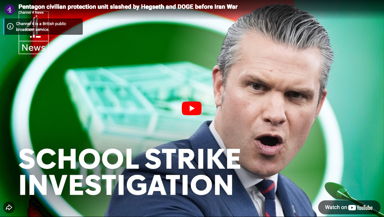 Pentagon civilian protection unit slashed by Hegseth and DOGE before Iran War | UK Channel 4 News