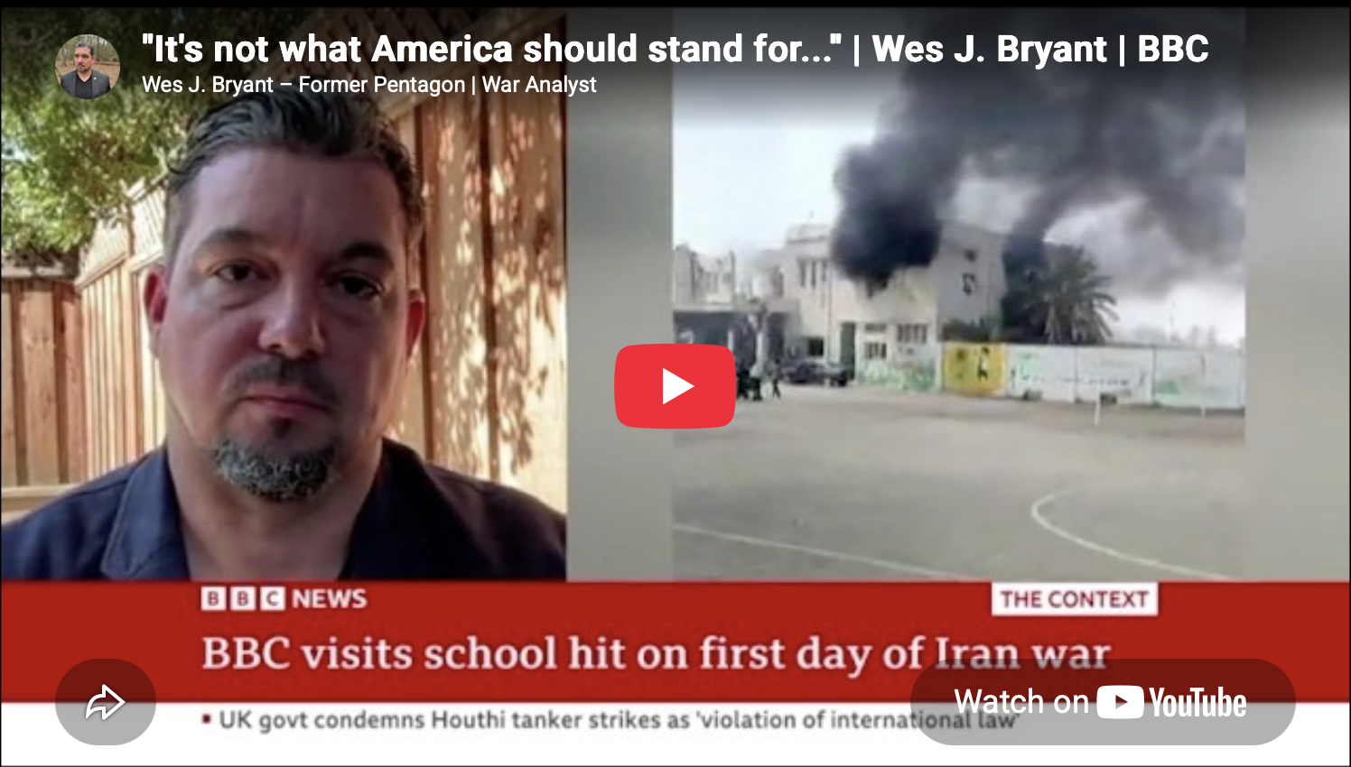 “It’s not what America should stand for…” | Wes J. Bryant | BBC
