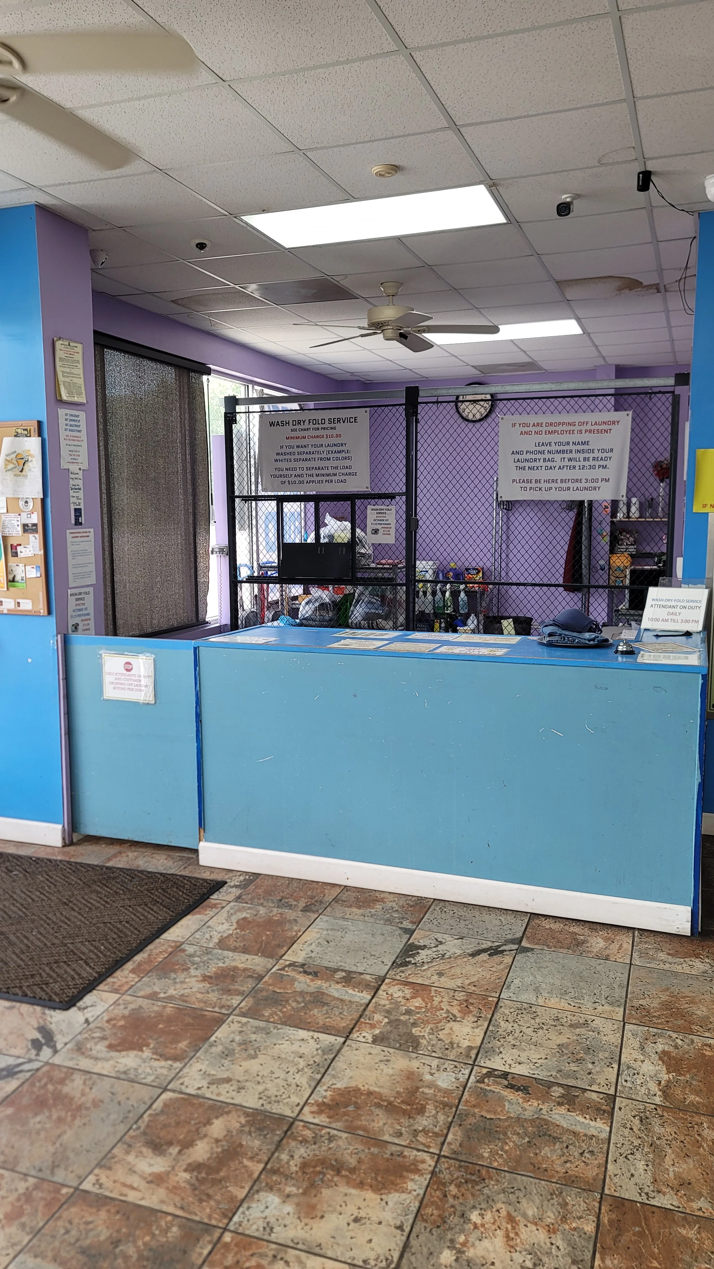 Reception Area for Wash dry Fold Service