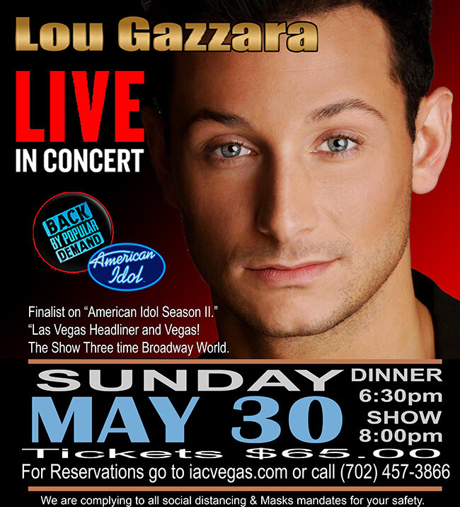 Lou Gazzara LIVE at Italian American Club of Las Vegas Memorial Day Weekend Concert!