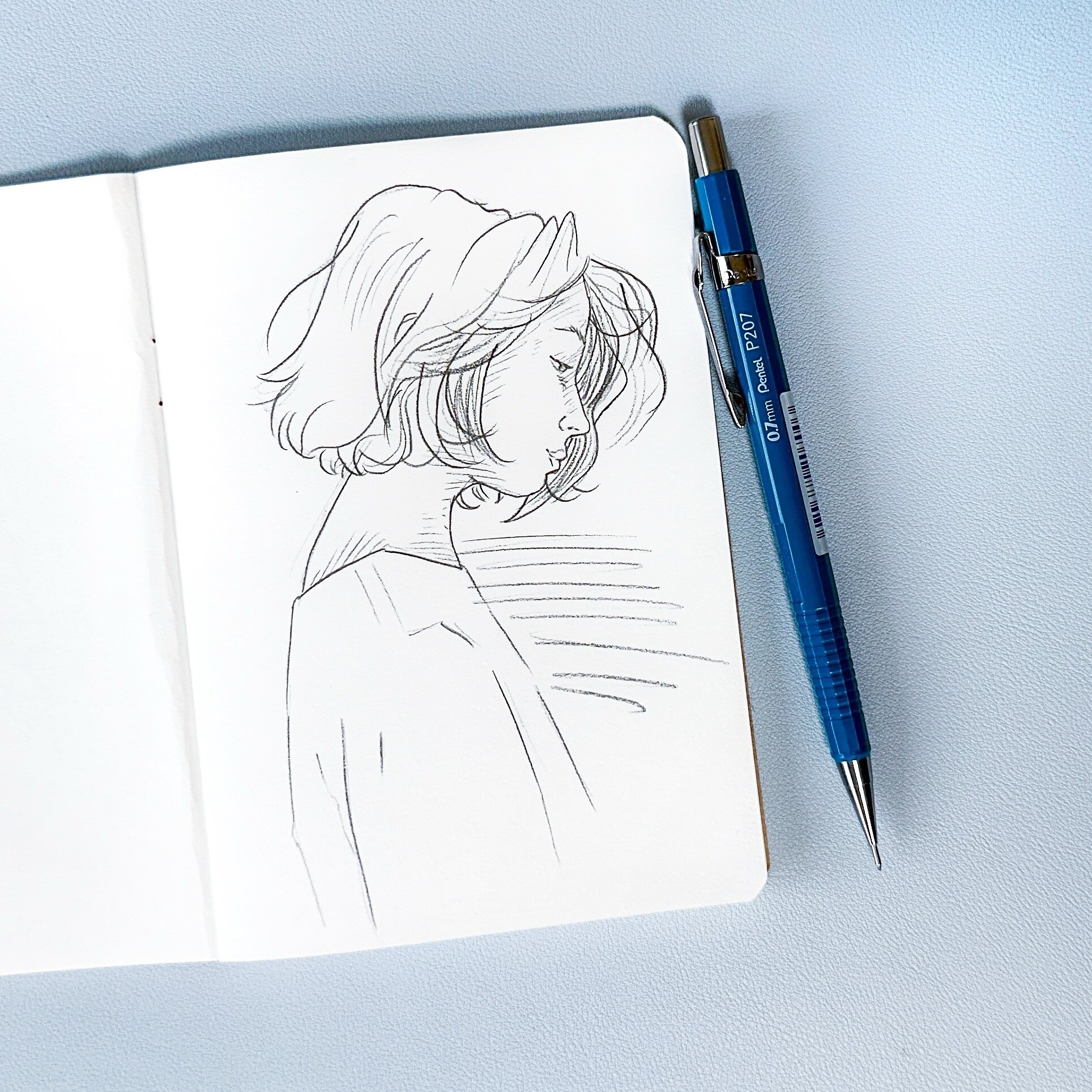 I bought this little sketchbook so I can do a very quick sketch each day, and not care what it looks like. If it&rsquo;s a very busy day, then at least I&rsquo;m doing some art. If I have more time, then it&rsquo;s a nice little warm-up!
.
.
#sketchb