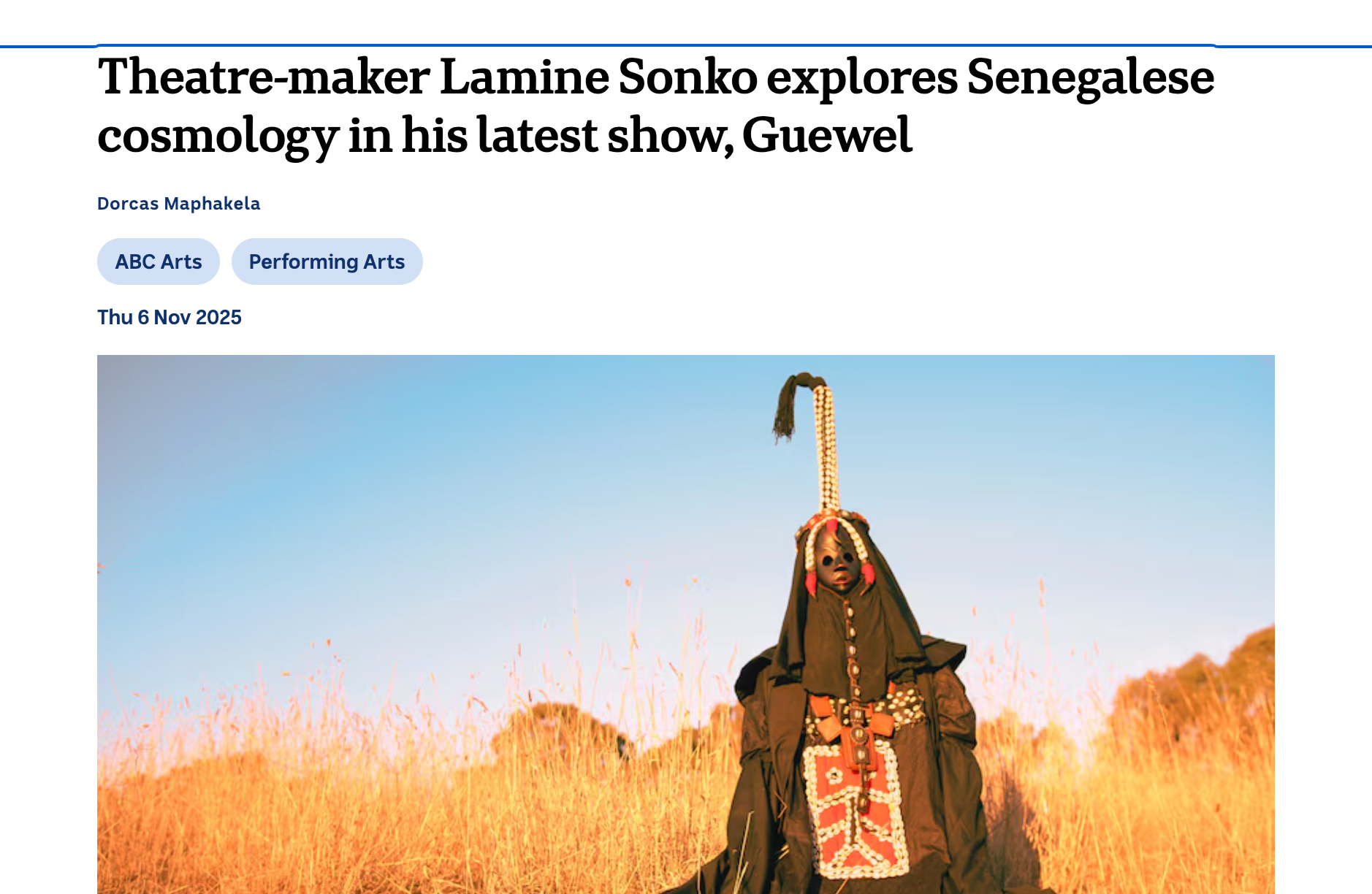 Theatre-maker Lamine Sonko explores Senegalese cosmology in his latest show, Guewel