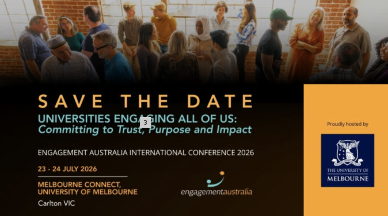Engagement Australia Conference 2026: Universities Engaging All of Us: Committing to Trust, Purpose and Impact