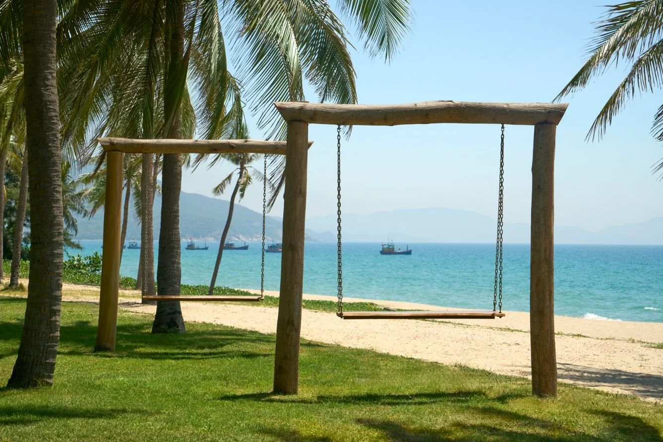 5-star resort luxury yoga retreat beach swing