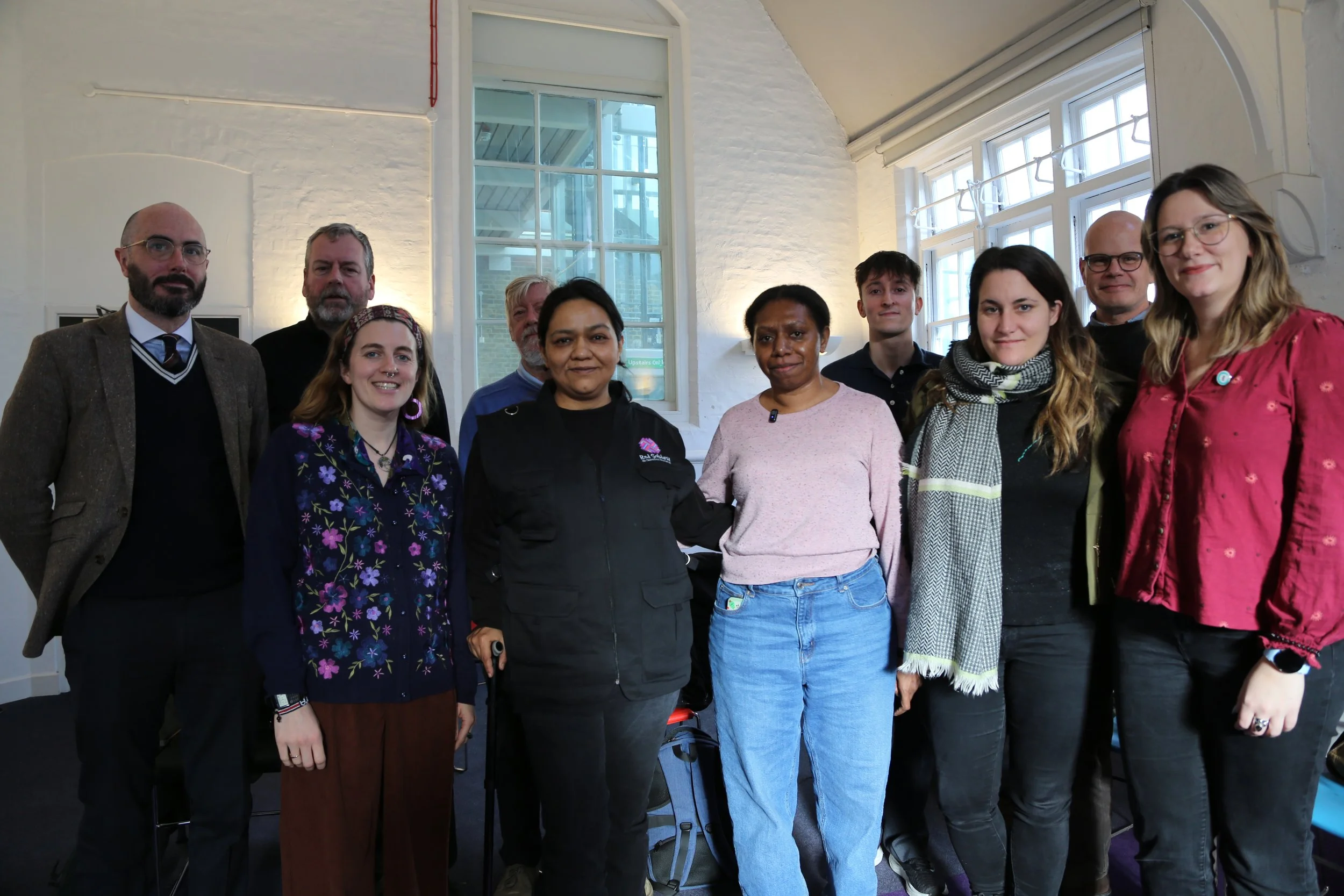 Claudia &amp; Lia with attendees of the roundtable