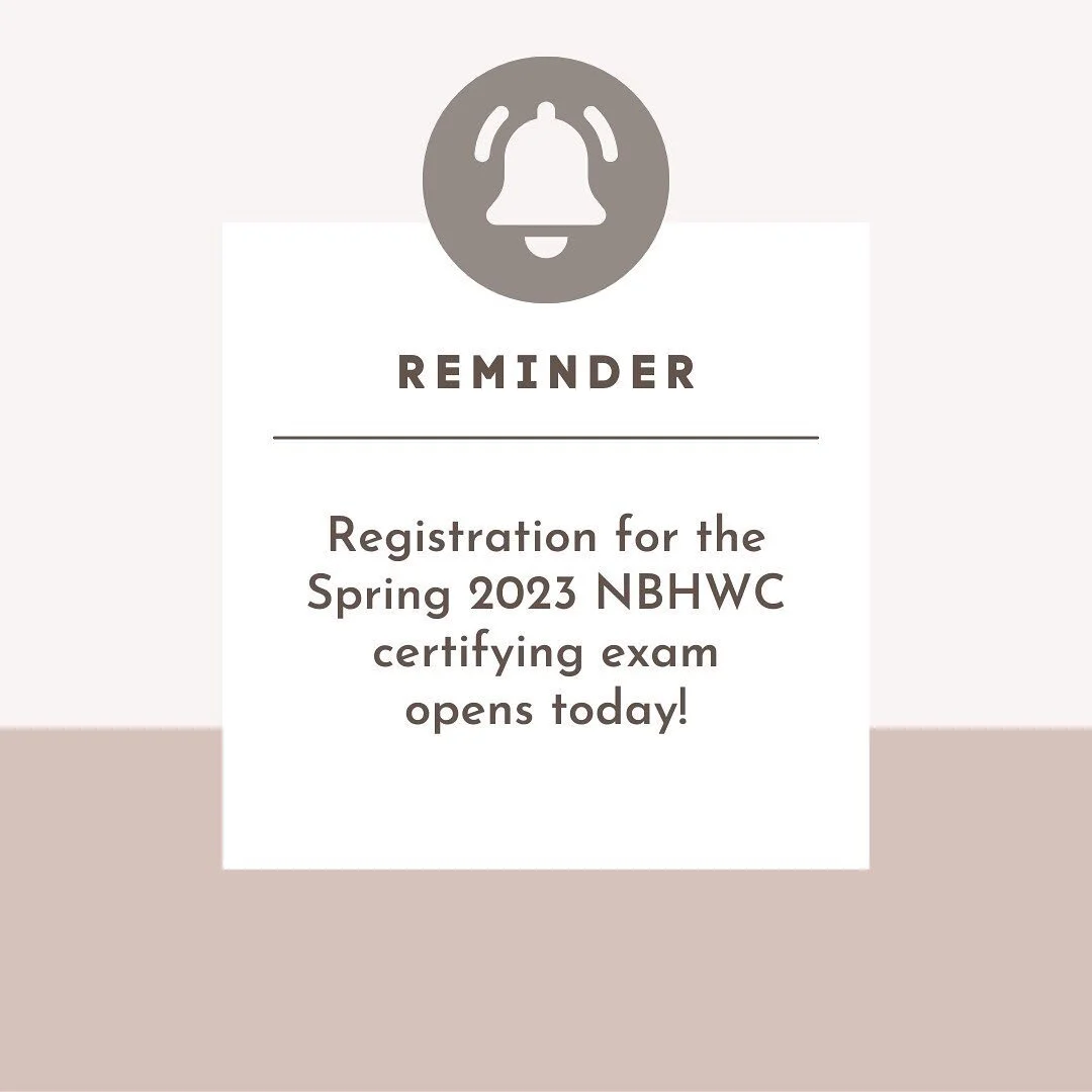 We wanted to share this friendly reminder with our coaching community. 

Registration for the 2023 spring NBHWC certifying exam opens today. 

If you are registering for the exam, be sure to leave yourself plenty of time to complete the application p