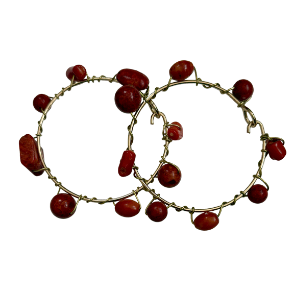 Coral Gold-Plated Bracelets