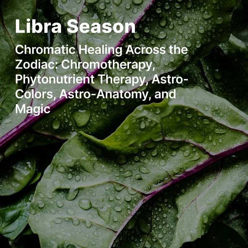 🌿🎨
Chromatic Healing Across the Zodiac: Libra Season
&bull;&bull;&bull;
New blog post published on both the main blog and substack!
&bull;&bull;&bull;
Links in bio! 💚
&bull;&bull;&bull;
#astroanatomy #libra #libraseason #venus #lutein #zeaxanthin 