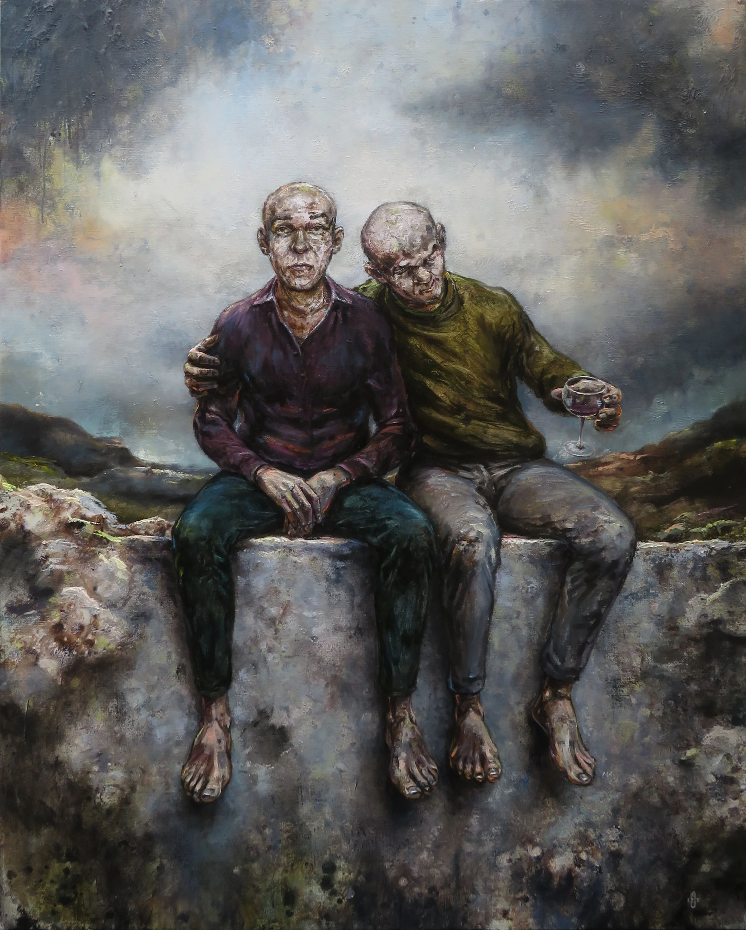 Grand - Grand - Bordures - Le partage du monde - 162 x 130 cm - huile sur toile - 2025.jpg